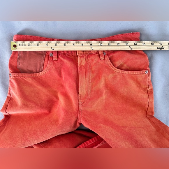 Free People We The Free‎ Waterfalls Baggy Wide Leg Jeans Orange Size 27 NWT Y2K - Picture 9 of 16